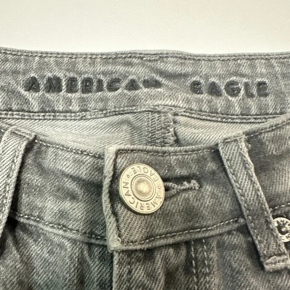 American Eagle Outfitters Distressed Straight Jeans Blue Denim Women's Size 6 - Picture 5 of 12
